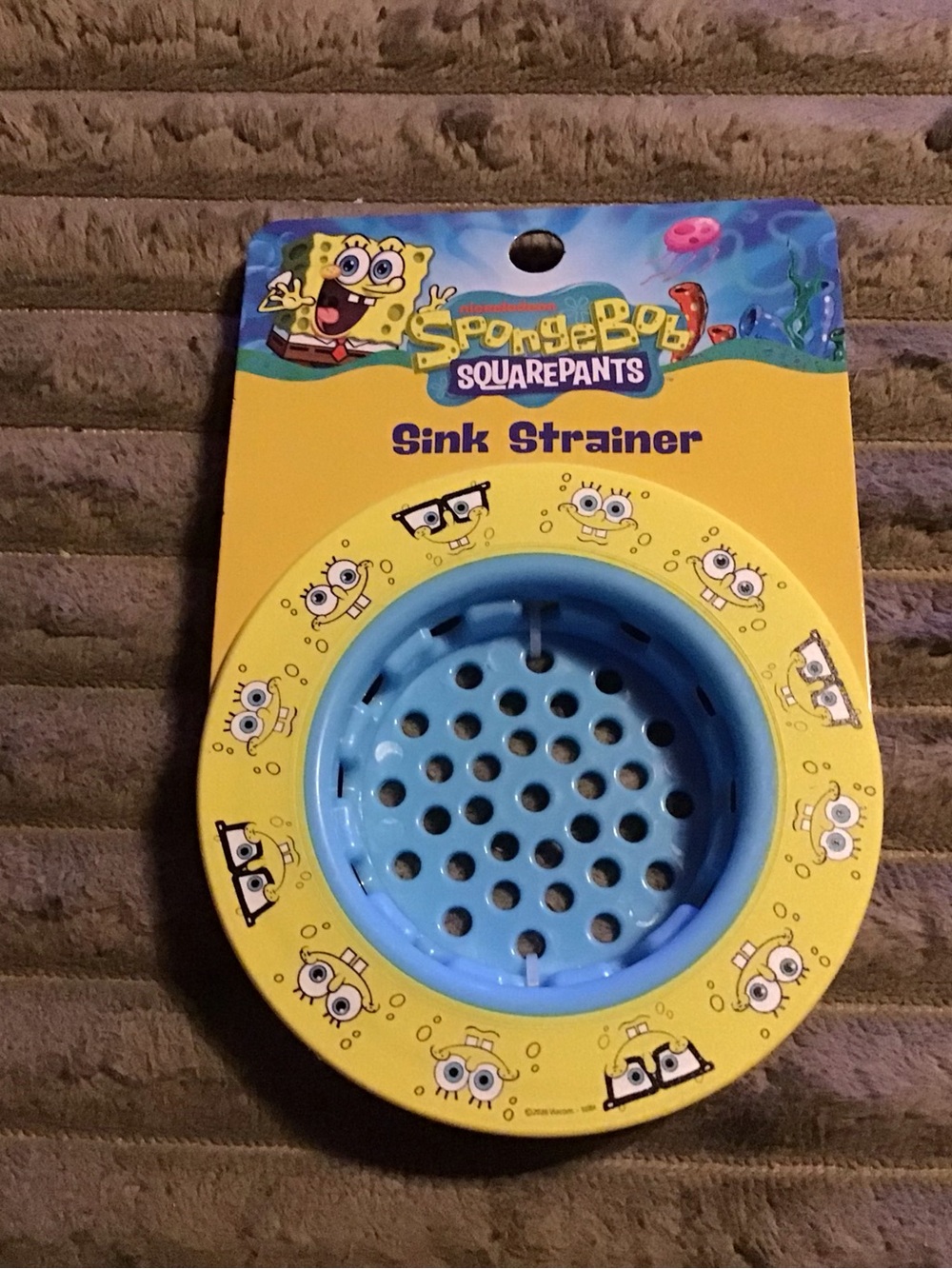 SpongeBob SquarePants Yellow & Blue Sink Strainer with Character Faces